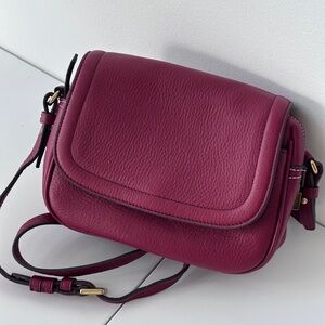 Brand New J. Crew Signet Flap Crossbody Bag in Burgundy